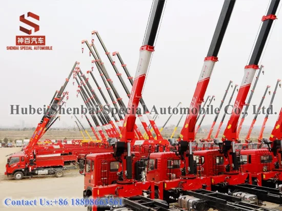 Chinesische Marke Shacman F3000 L3000 4X2 Cargo Truck mit Kran 7ton 8ton 10ton Straight Boom Crane zu verkaufen