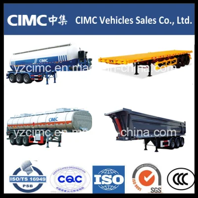 CIMC-Flachbett-Container-Dump-Kipper-Regrigerator-Tiefbett-Zement-Kraftstofftanker-Sattelauflieger