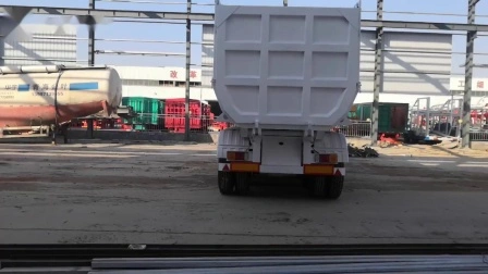 3 Achsen 4 Achsen 80 Tonnen hydraulischer Seitenkasten-Kipper-Dumper-Dump-Sattelzug-Anhänger für Nigeria